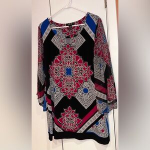 Style & Co Geometric Print Women's Top. Size M